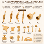 Wooden Maderotherapy Set - 16 Pieces