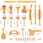 Wooden Maderotherapy Set - 16 Pieces