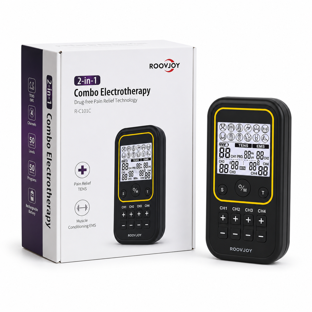 Roovjoy TENS/EMS Unit - 4 Channels
