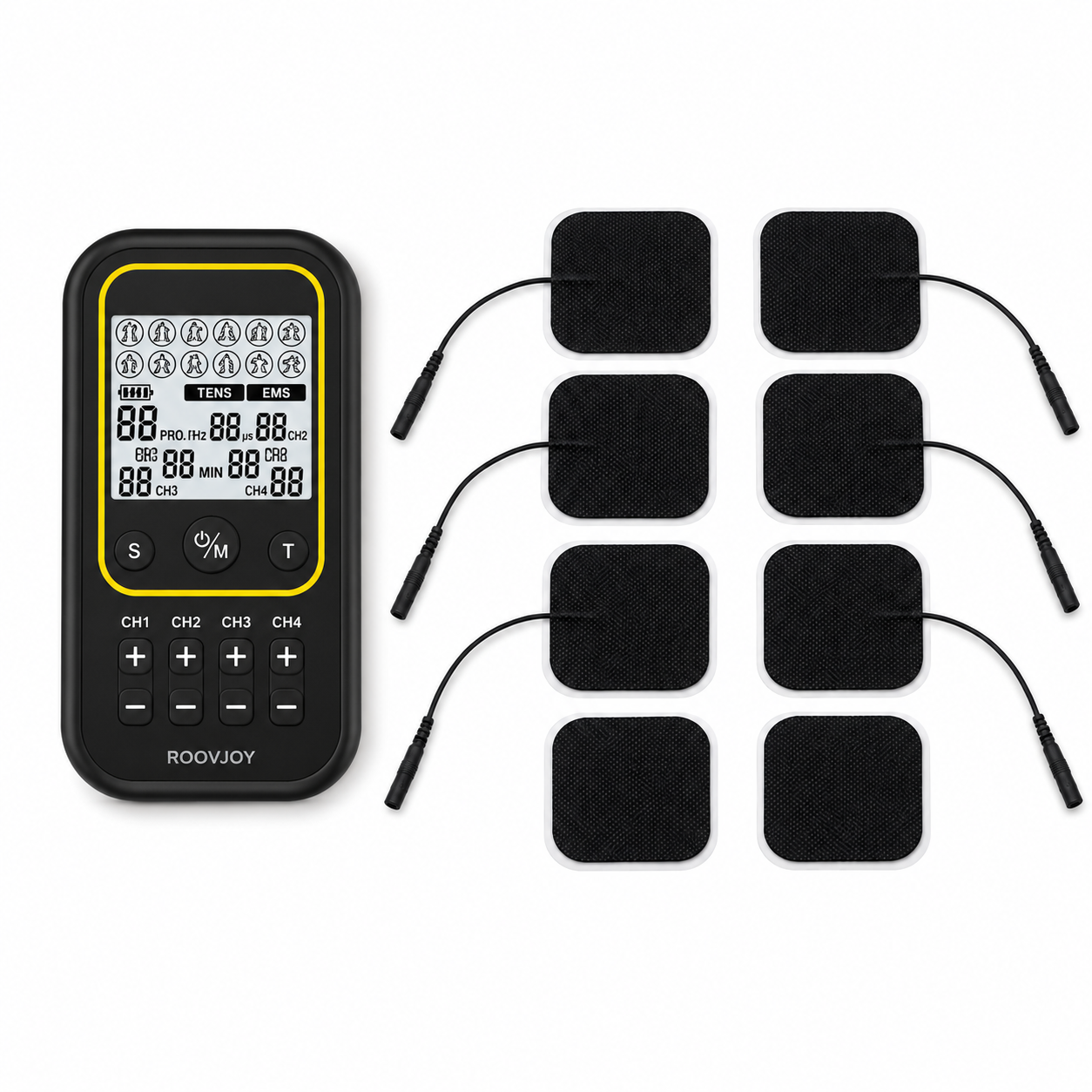 Roovjoy TENS/EMS Unit - 4 Channels